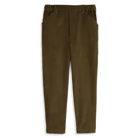 Corduroy Faux Zip Pant -- Moss Cord