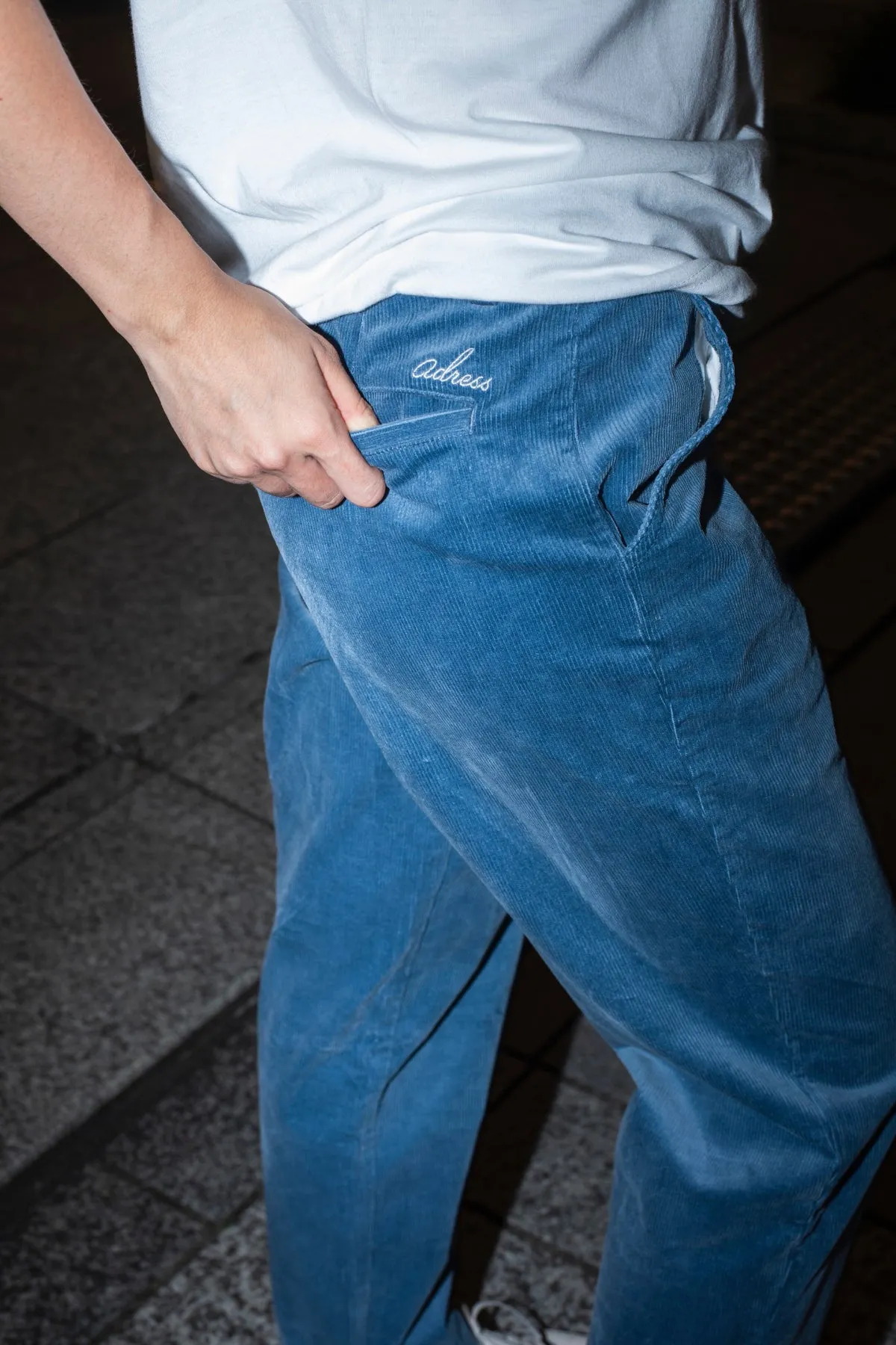 CORDUROY PANTS BLUE