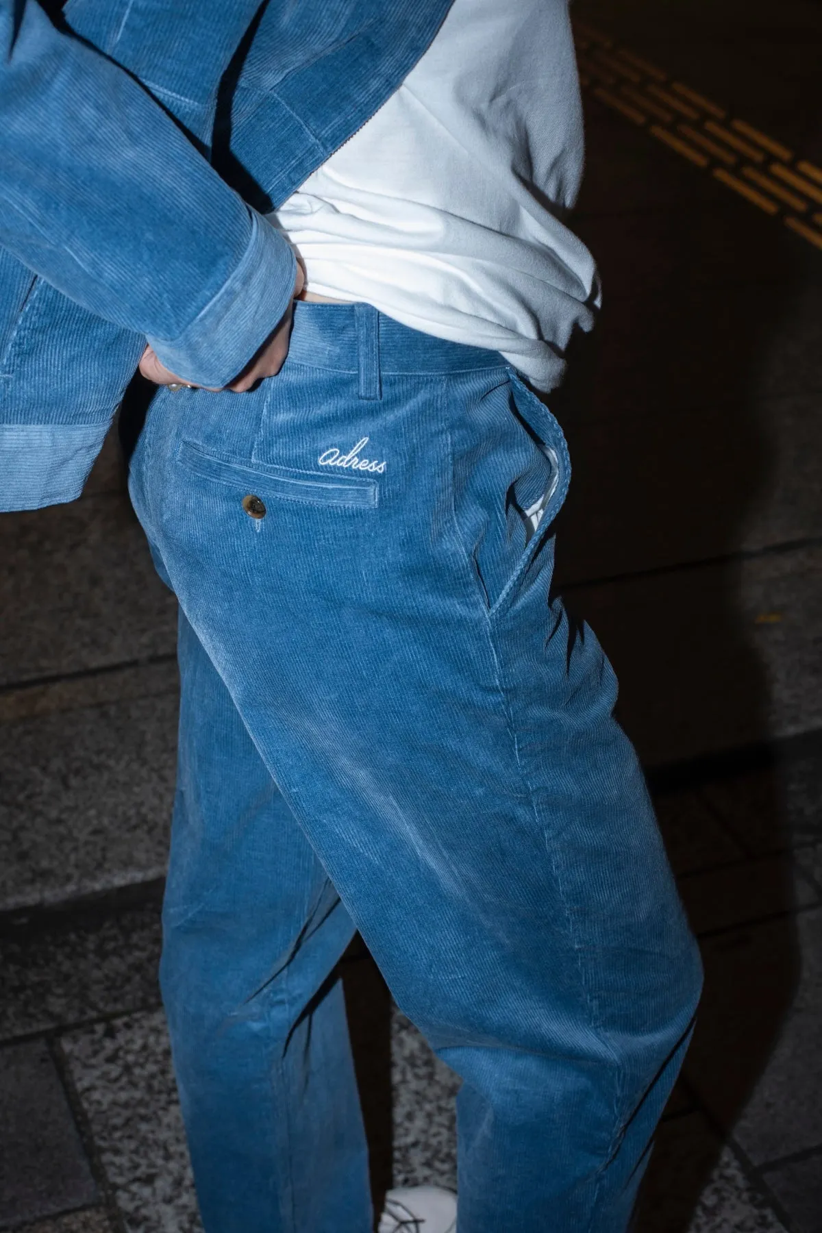 CORDUROY PANTS BLUE