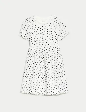 Cotton Rich Polka Dot Dress