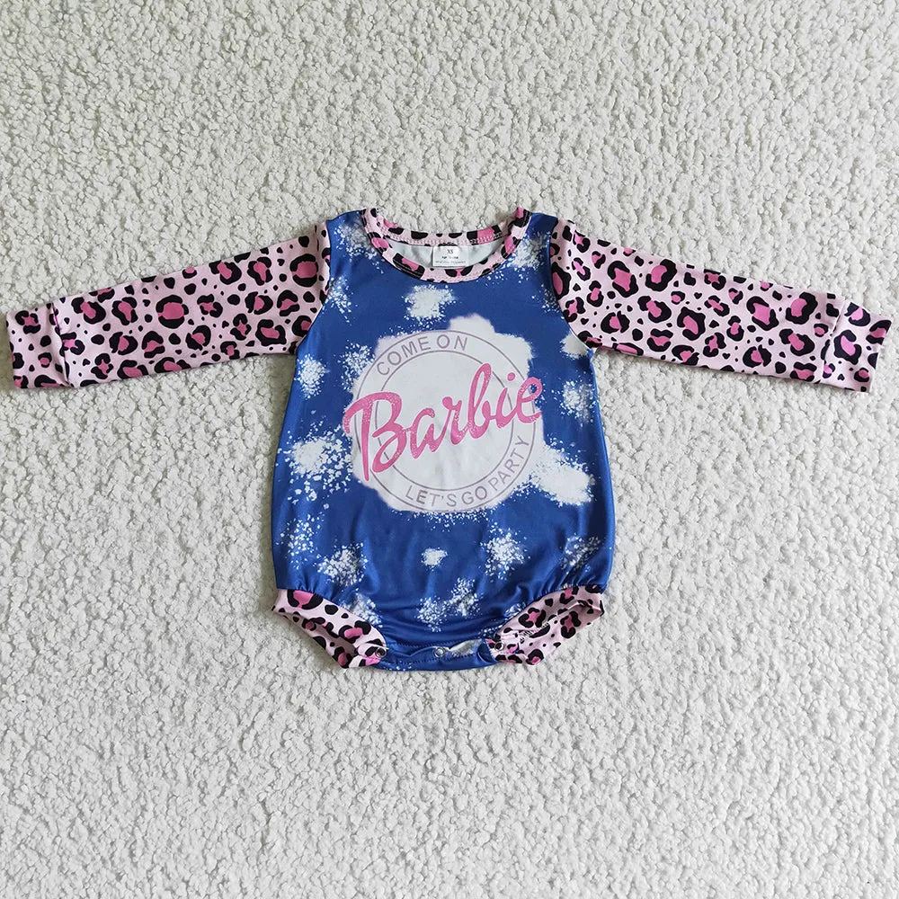 Cute Infant Baby Romper Leopard Print Fashion Girls Clothes Jumpsuit LR0021