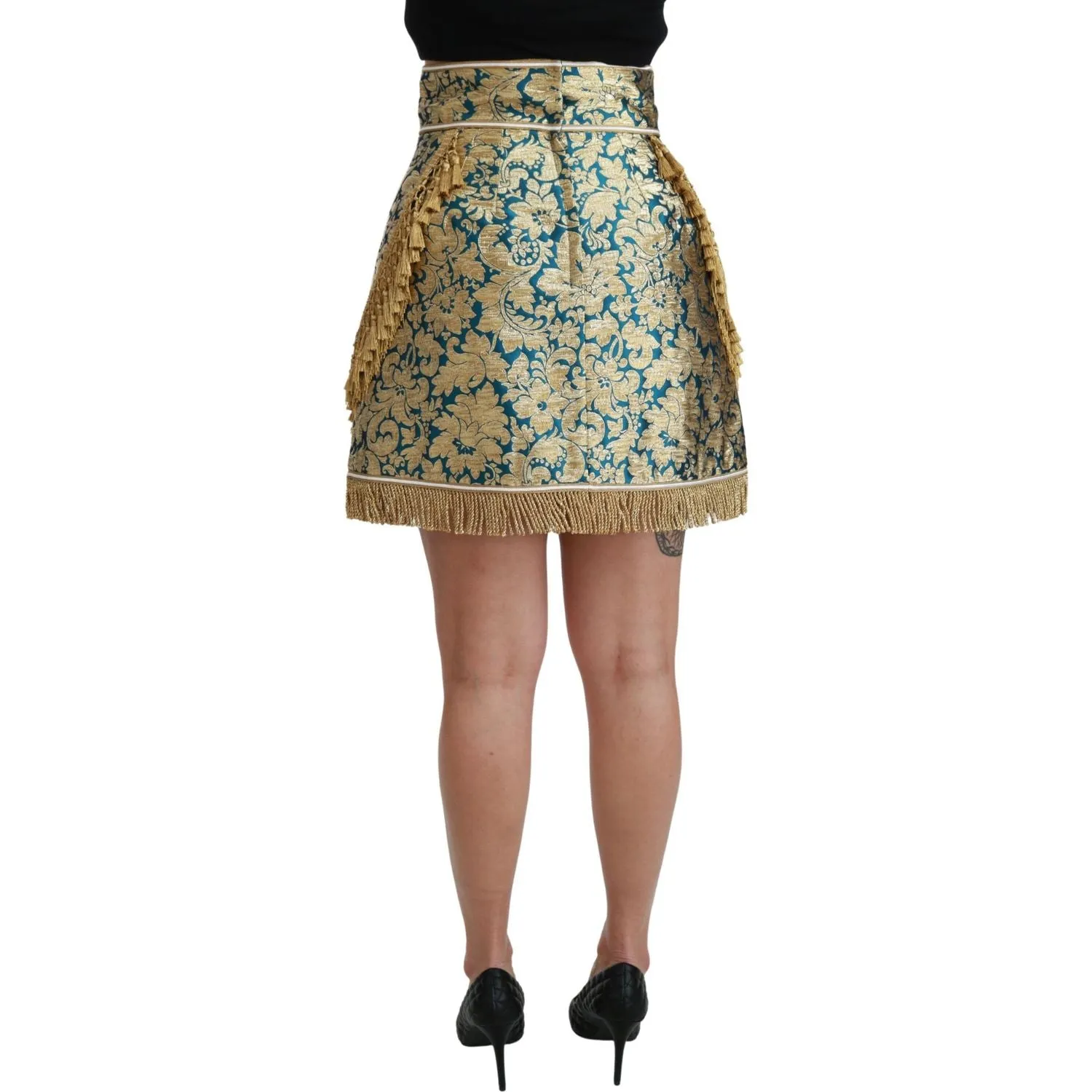 Dolce & Gabbana Elevate Your Wardrobe with Our Exquisite Gold Skirt