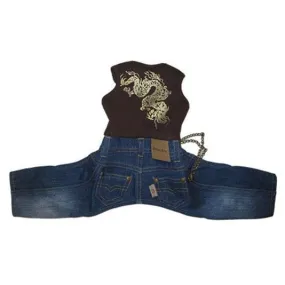 Dragon Denim Dog Jumper Medium