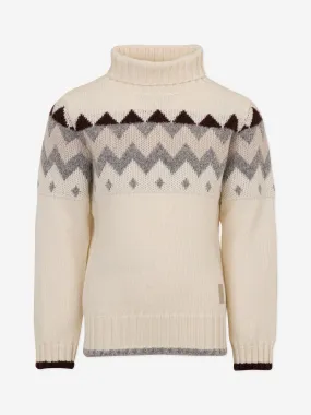 Eleventy Boys Wool Knitted Jumper in Ivory