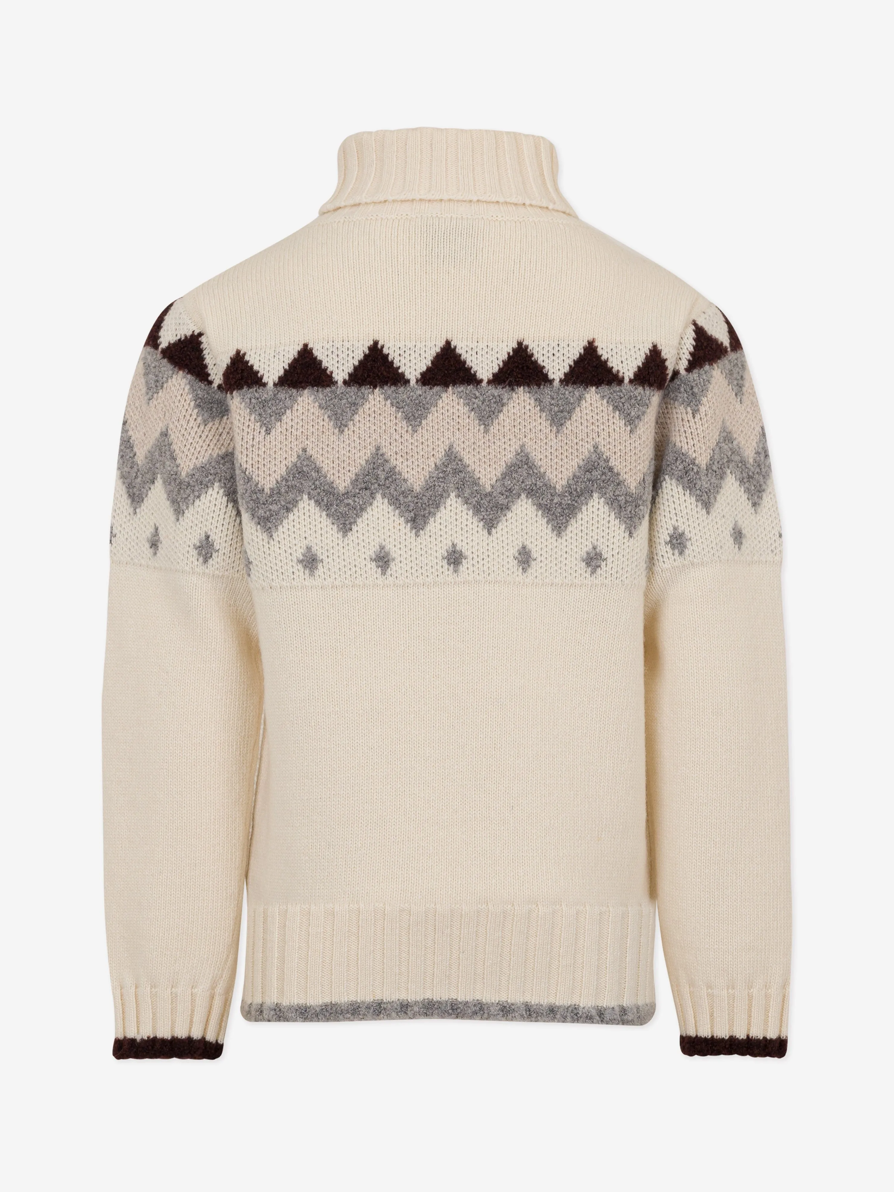 Eleventy Boys Wool Knitted Jumper in Ivory