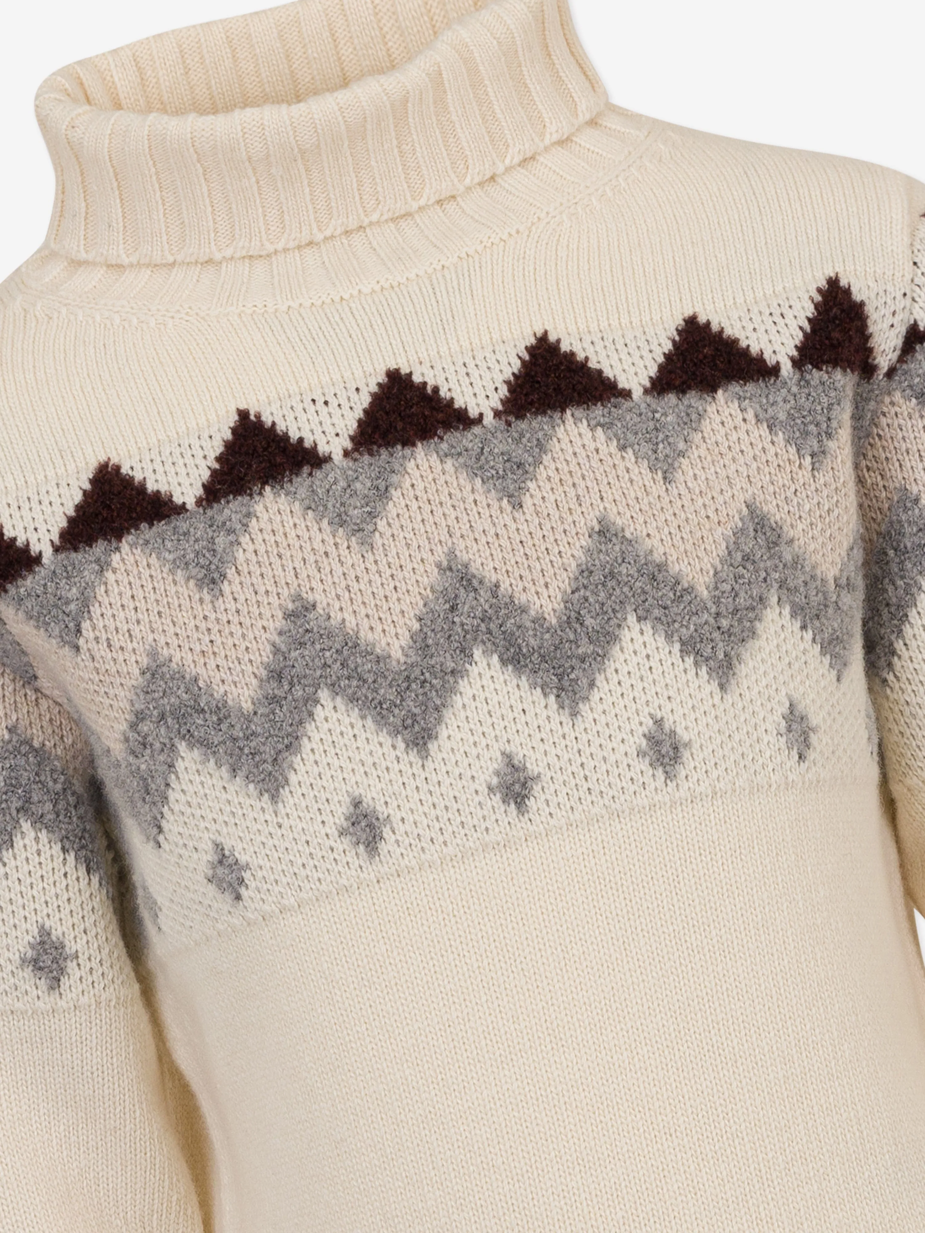 Eleventy Boys Wool Knitted Jumper in Ivory