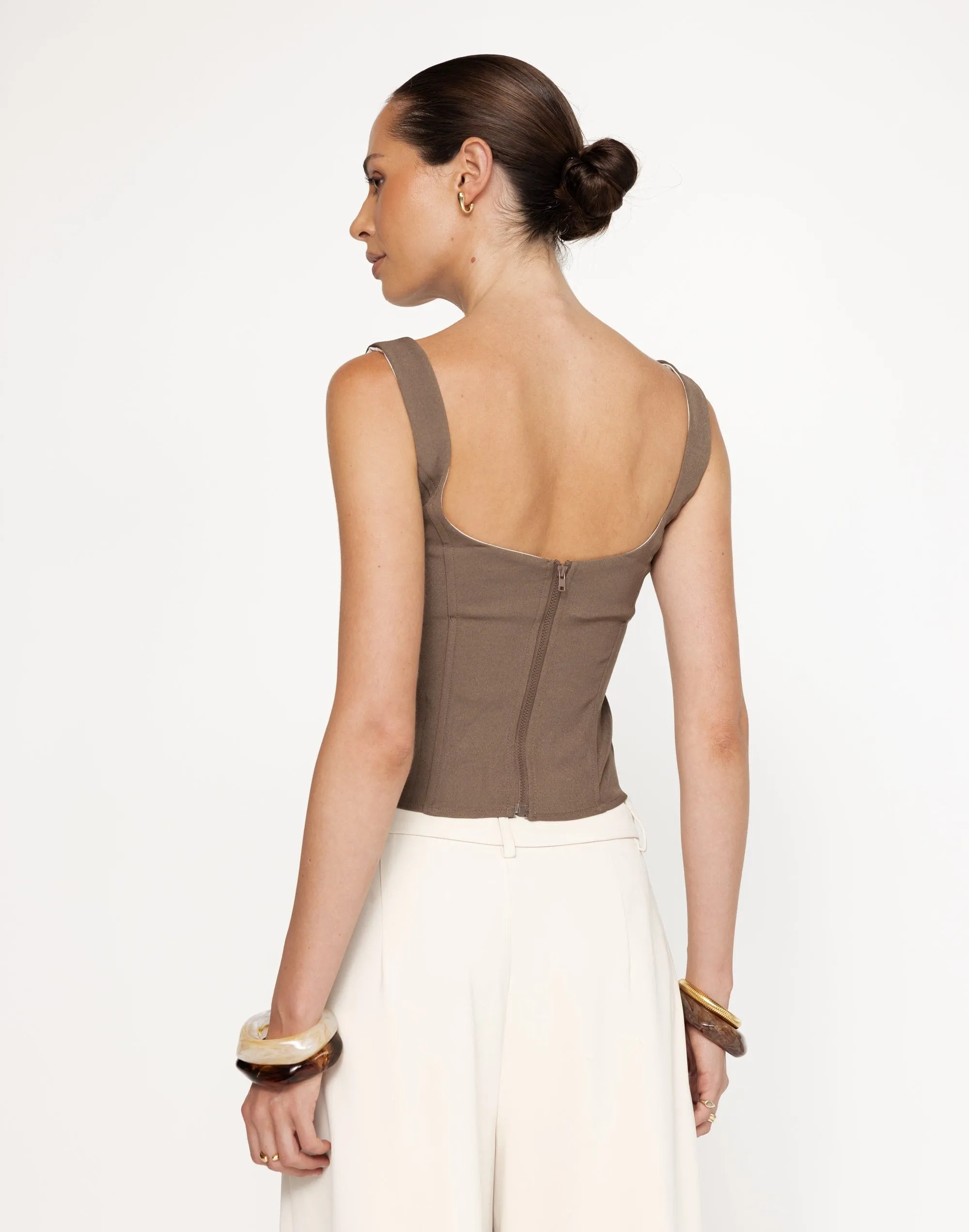 Eline Corset Top (Coffee)