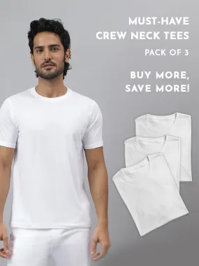 Essential Crew Neck White T-shirt - Daily (Pack of 3)