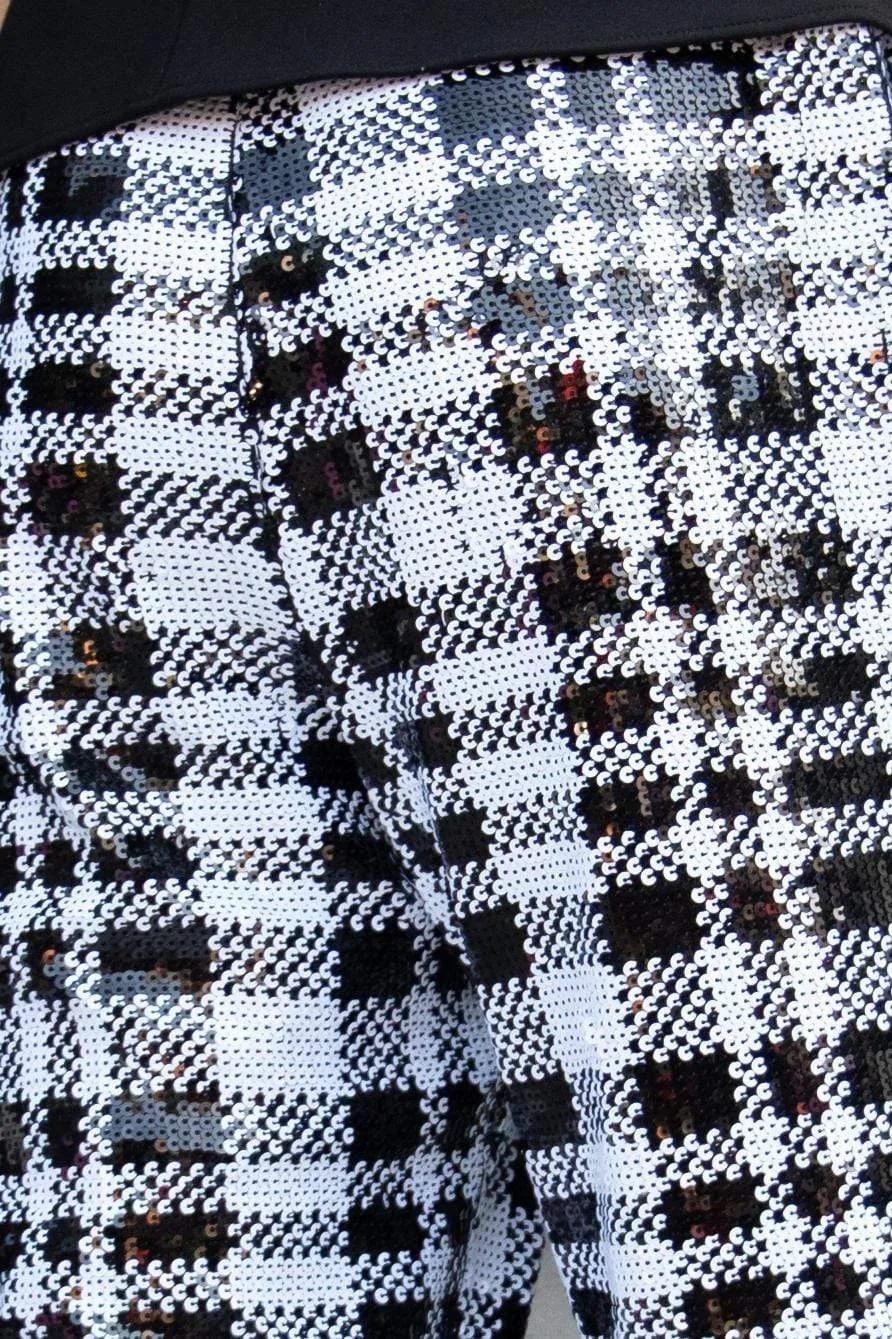 Fernanda Jogger - Plaid Sequins