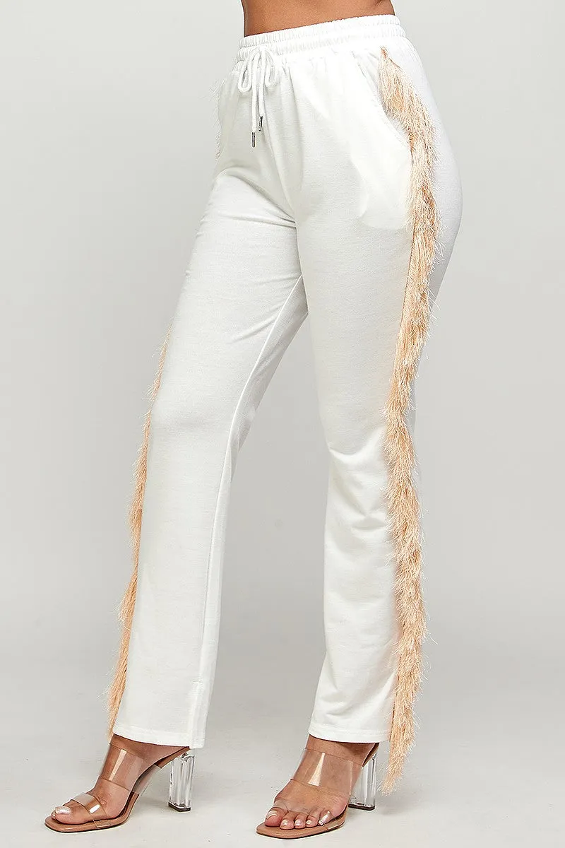 Fringe Jogger Long Pants