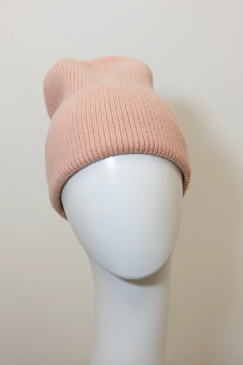 Frosty Front Fold Snuggle Ribbed Beanie