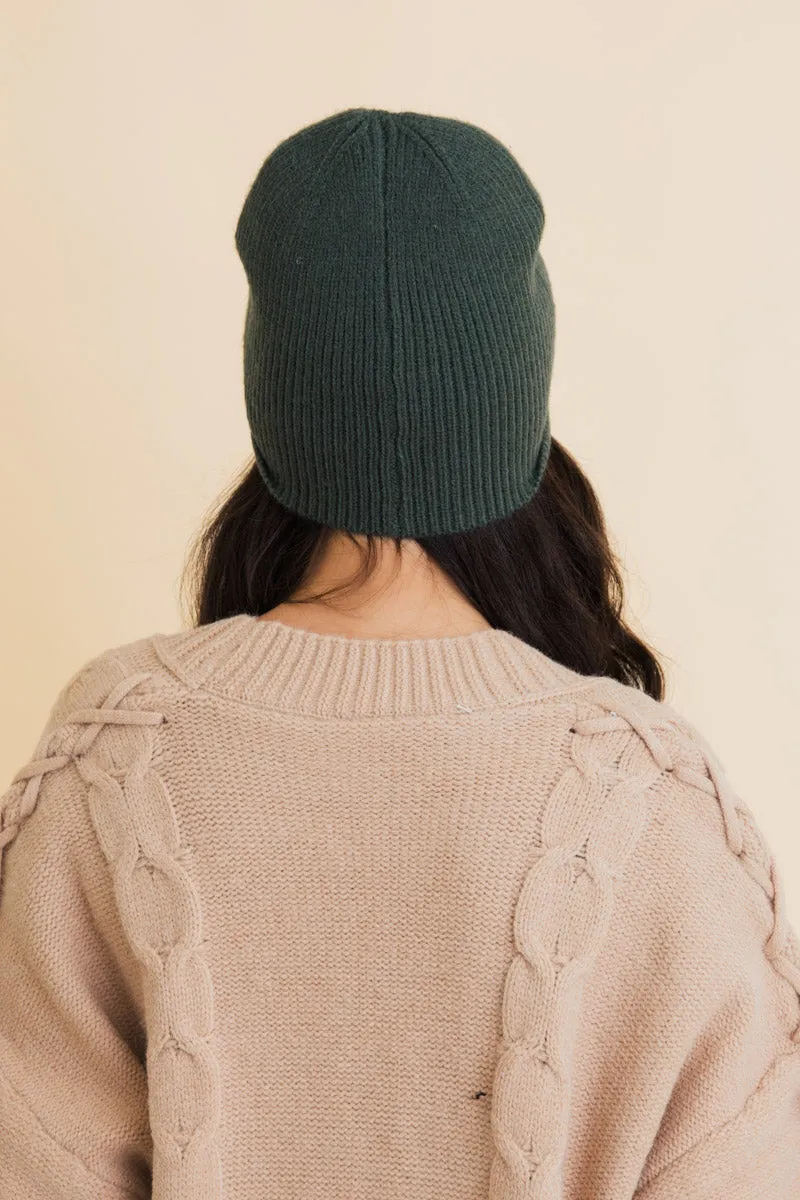 Frosty Front Fold Snuggle Ribbed Beanie