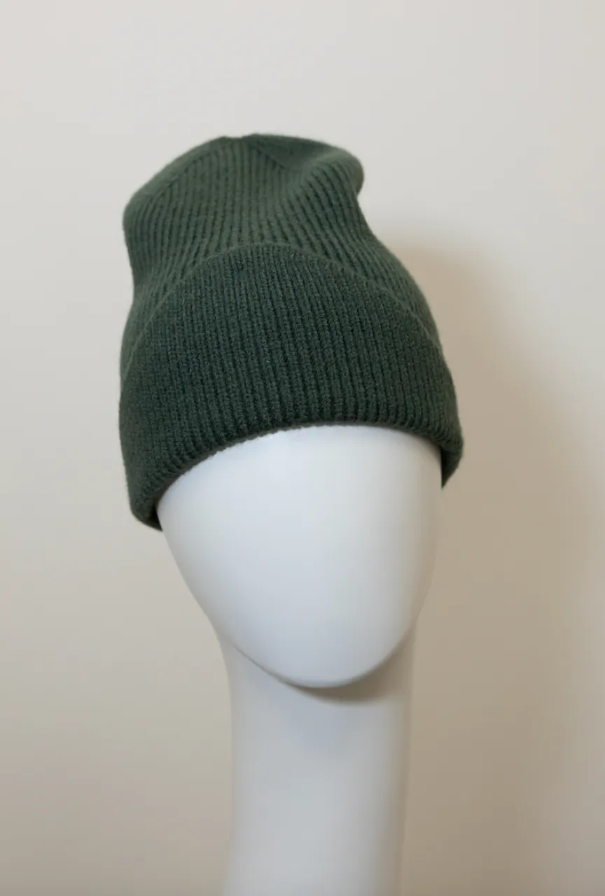 Frosty Front Fold Snuggle Ribbed Beanie