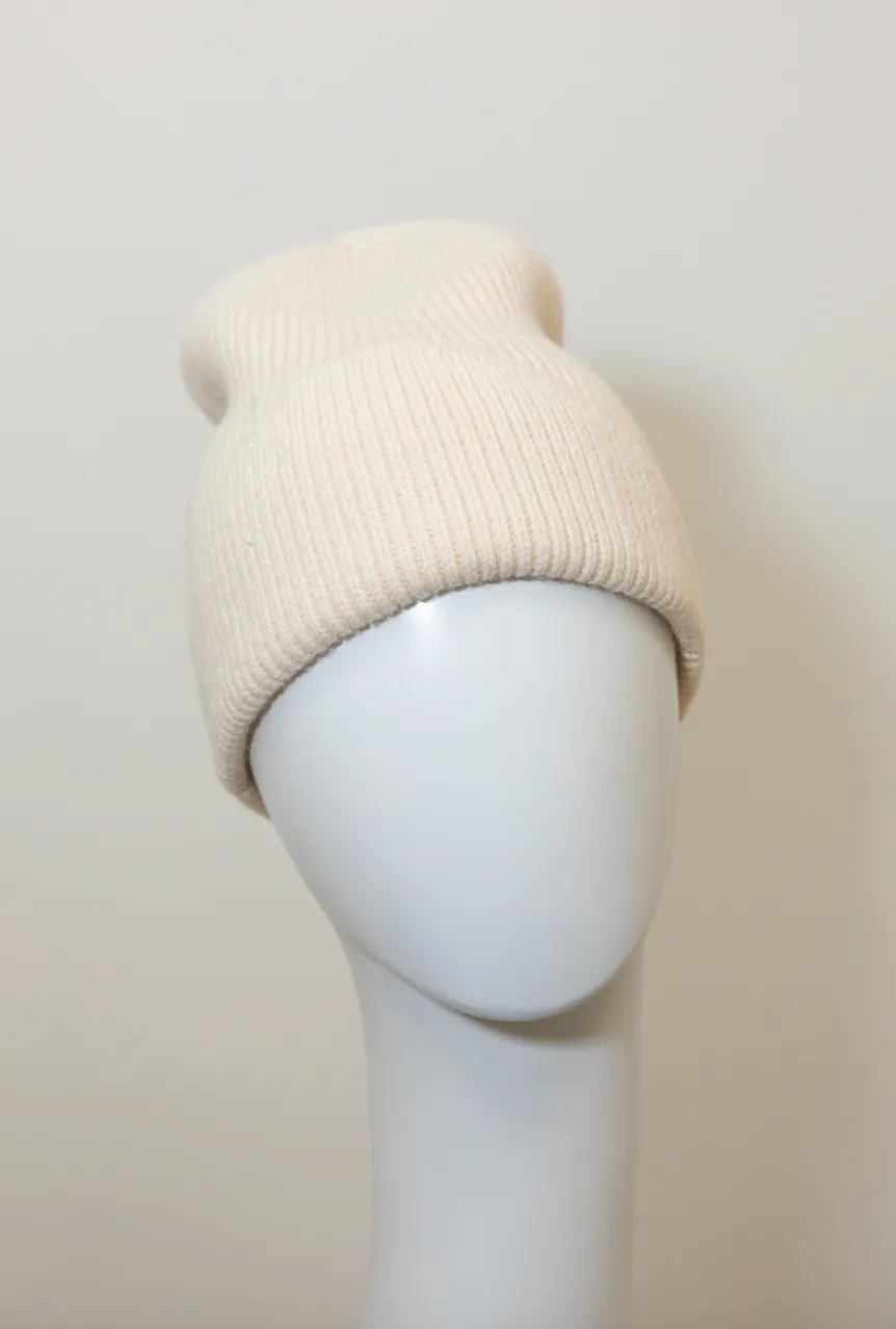 Frosty Front Fold Snuggle Ribbed Beanie