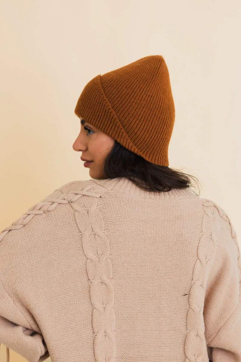 Frosty Front Fold Snuggle Ribbed Beanie