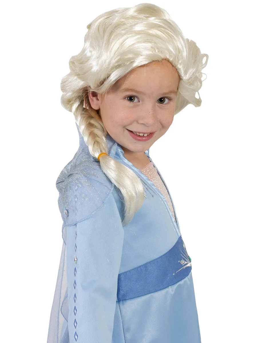 Frozen 2 Girls Premium Elsa Costume And Wig Set