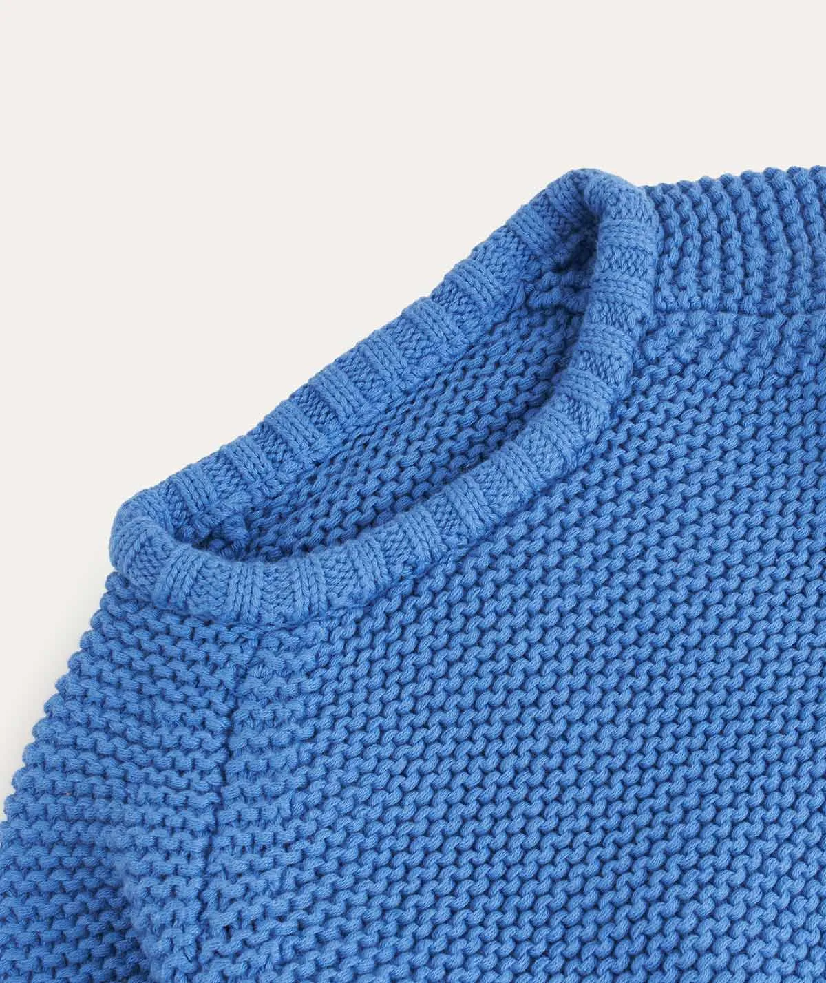 Garter Stitch Jumper - Cobalt