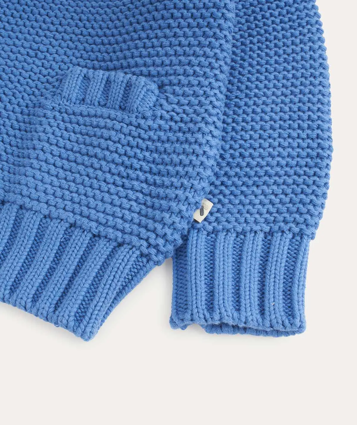 Garter Stitch Jumper - Cobalt