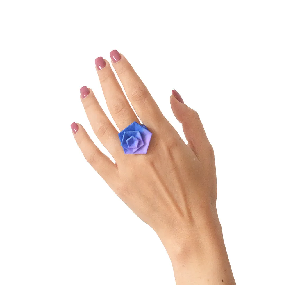 Geometric Cocktail Ring - Vertigo