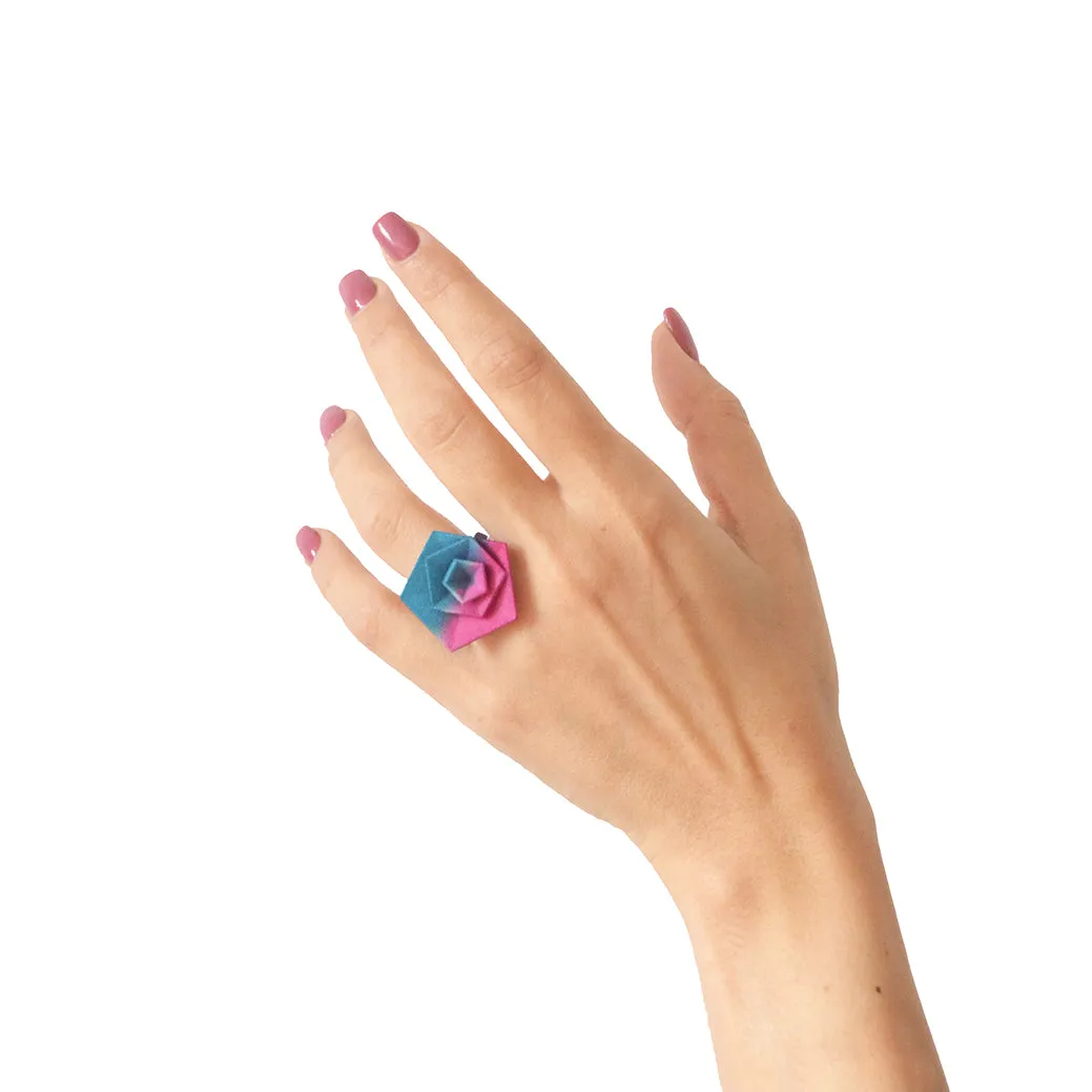 Geometric Cocktail Ring - Vertigo