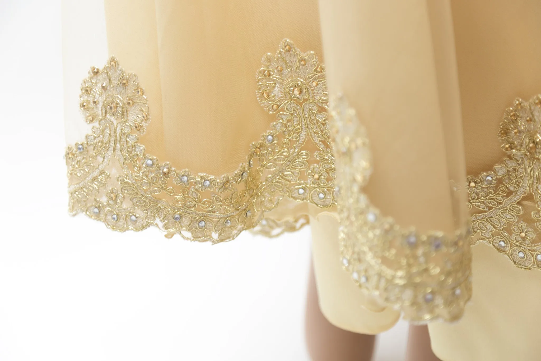 Gold Bridal Ao Dai | Custom Made Vietnamese Bridal Dress (#FLORENCE)