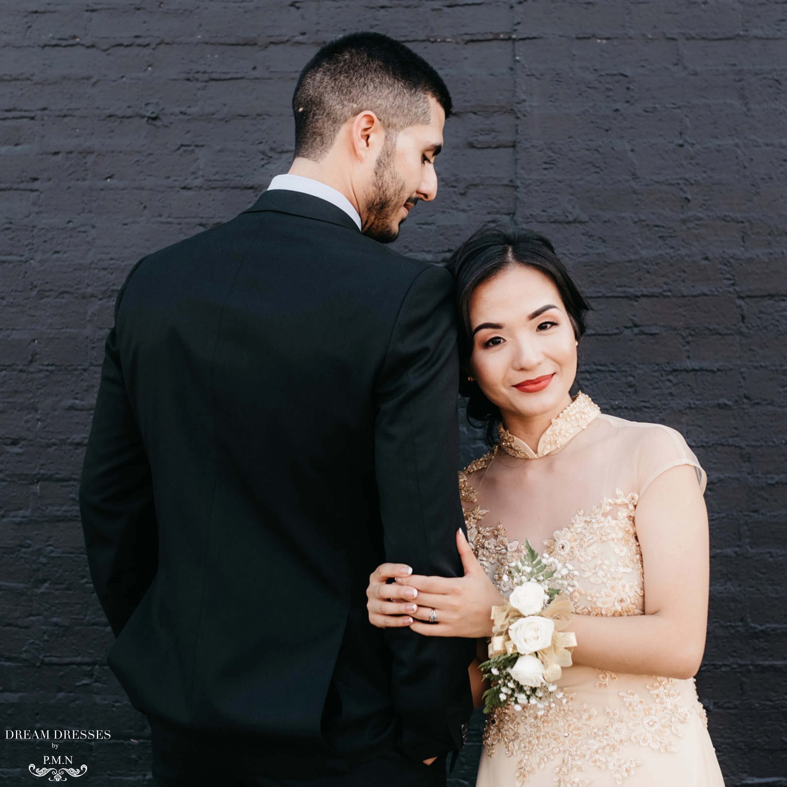 Gold Bridal Ao Dai | Custom Made Vietnamese Bridal Dress (#FLORENCE)