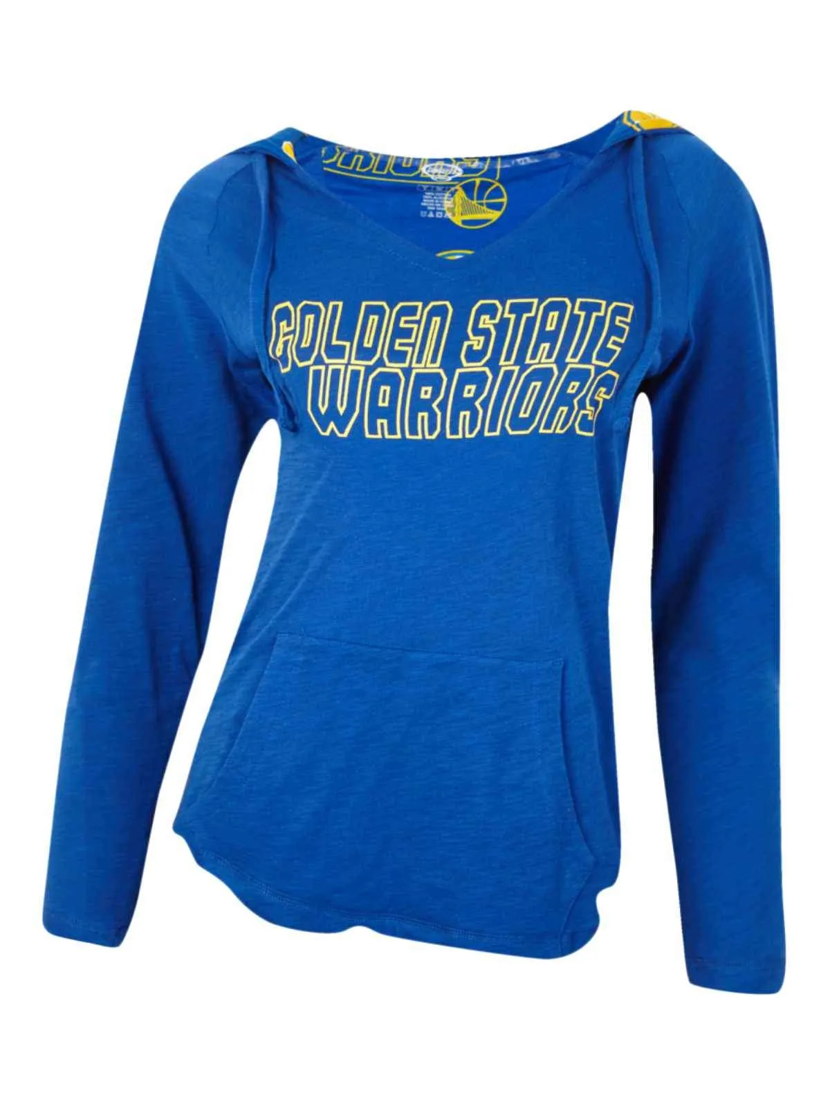 Golden State Warriors Concepts Sport WOMEN'S Blue Slide LS Hooded T-Shirt