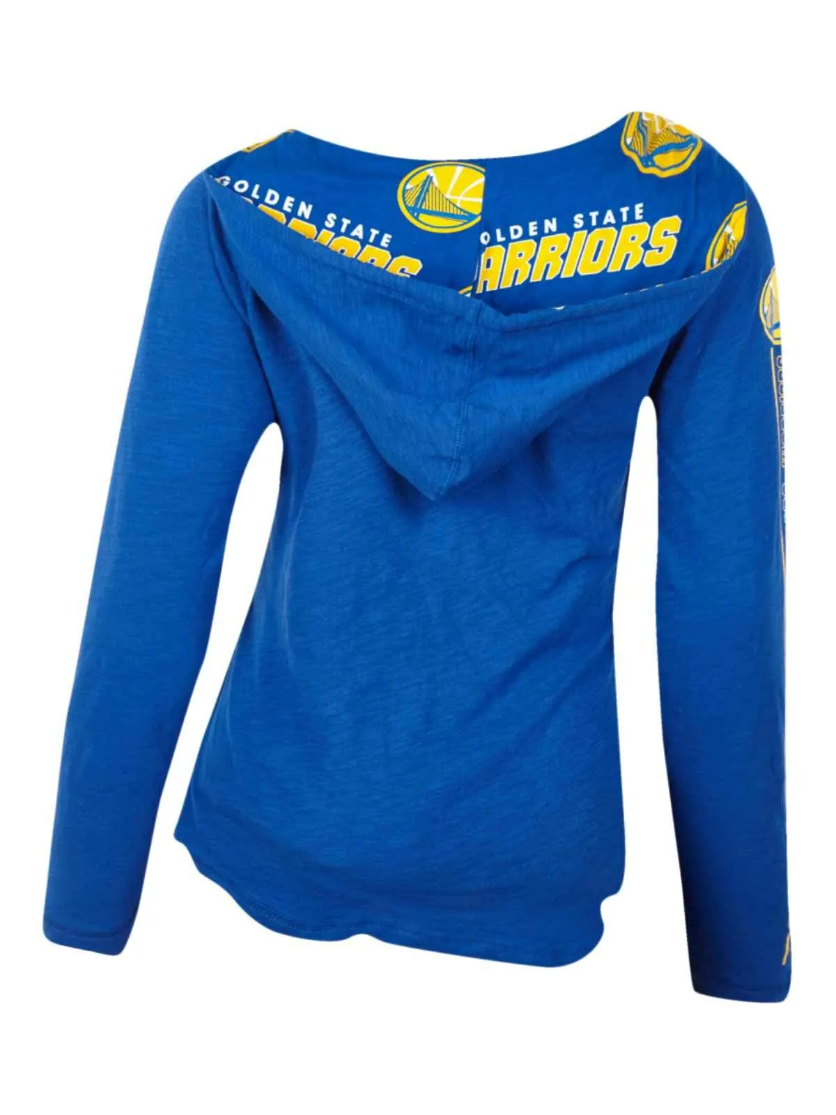 Golden State Warriors Concepts Sport WOMEN'S Blue Slide LS Hooded T-Shirt