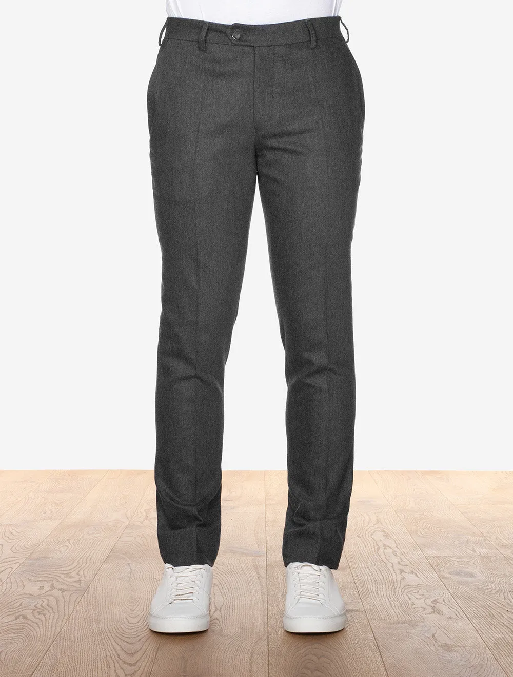 Grey Lupus Wool Flannel Trousers