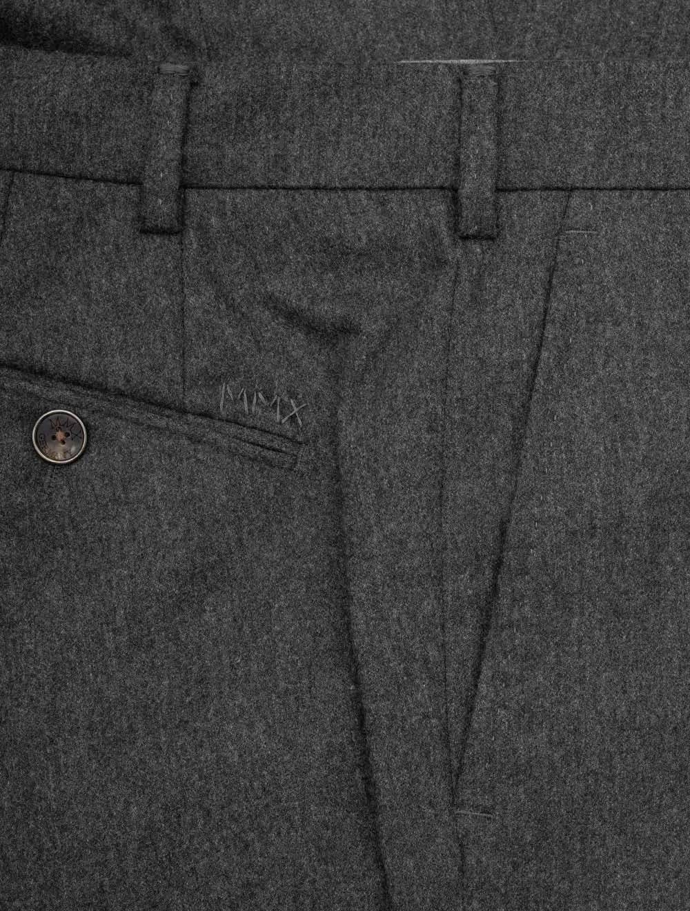 Grey Lupus Wool Flannel Trousers