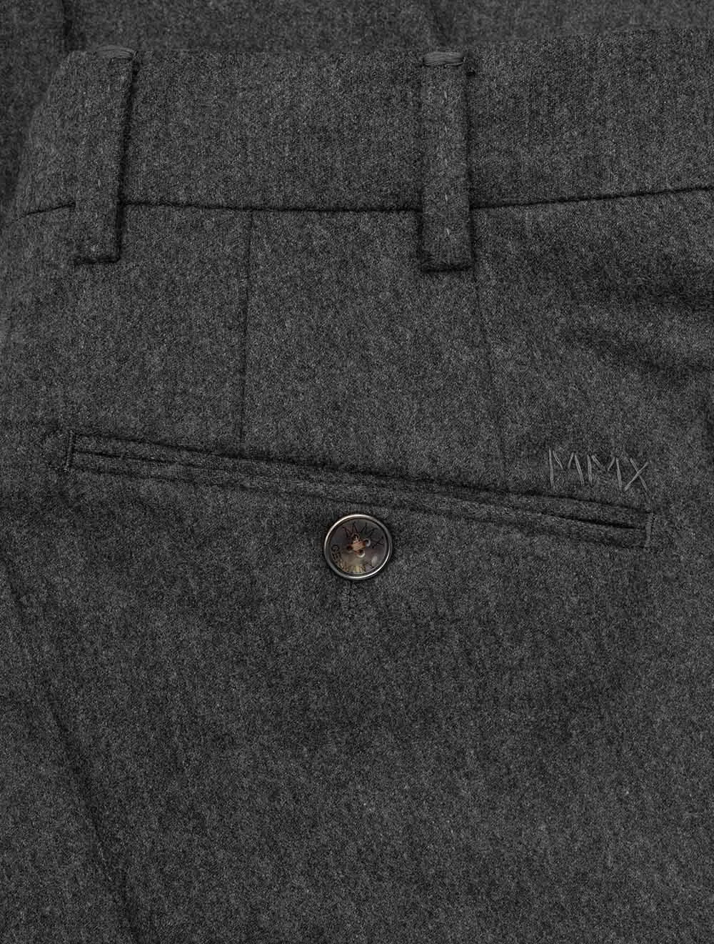 Grey Lupus Wool Flannel Trousers