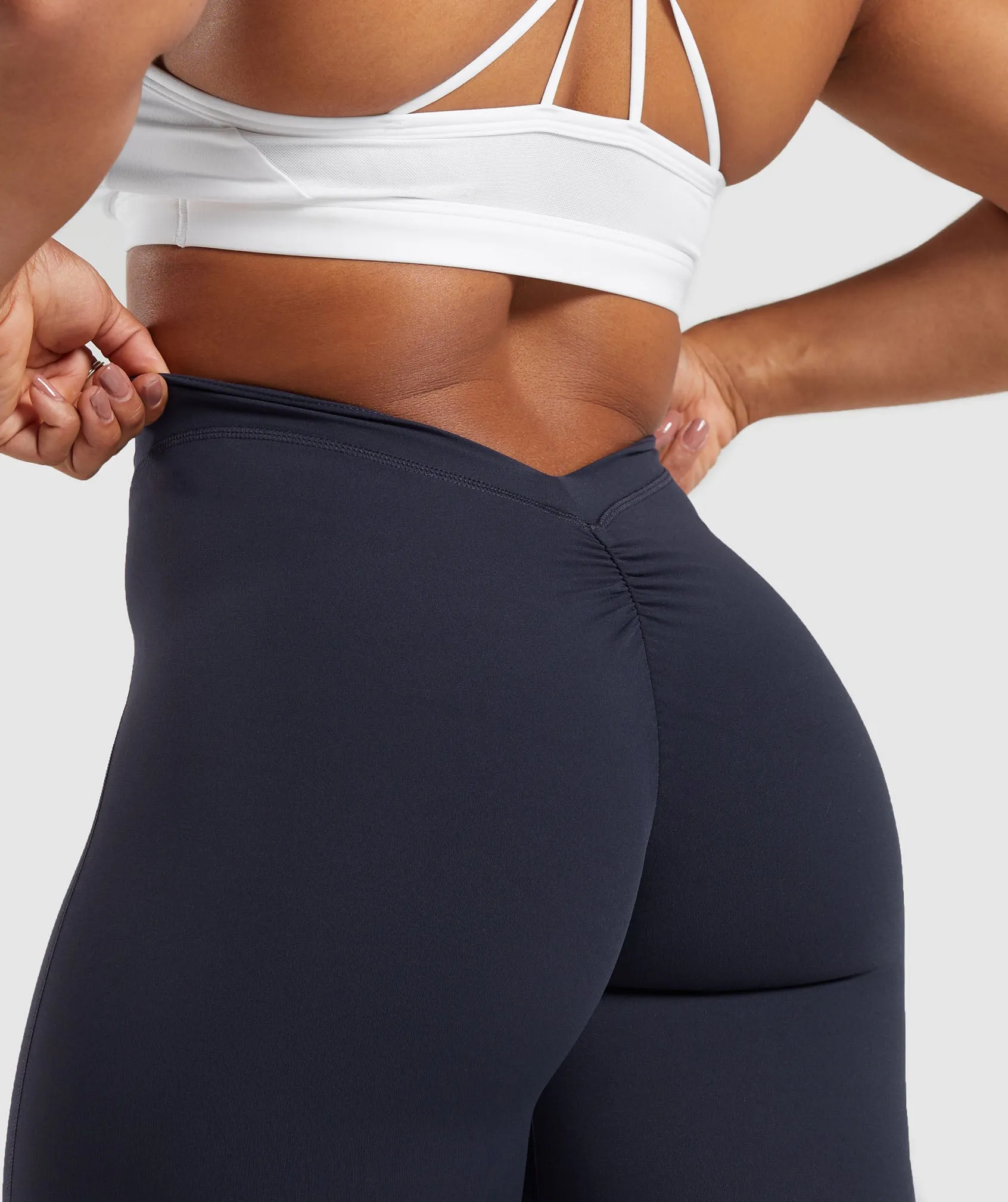 Gymshark Lifting Dipped Waistband Leggings - Heavy Blue