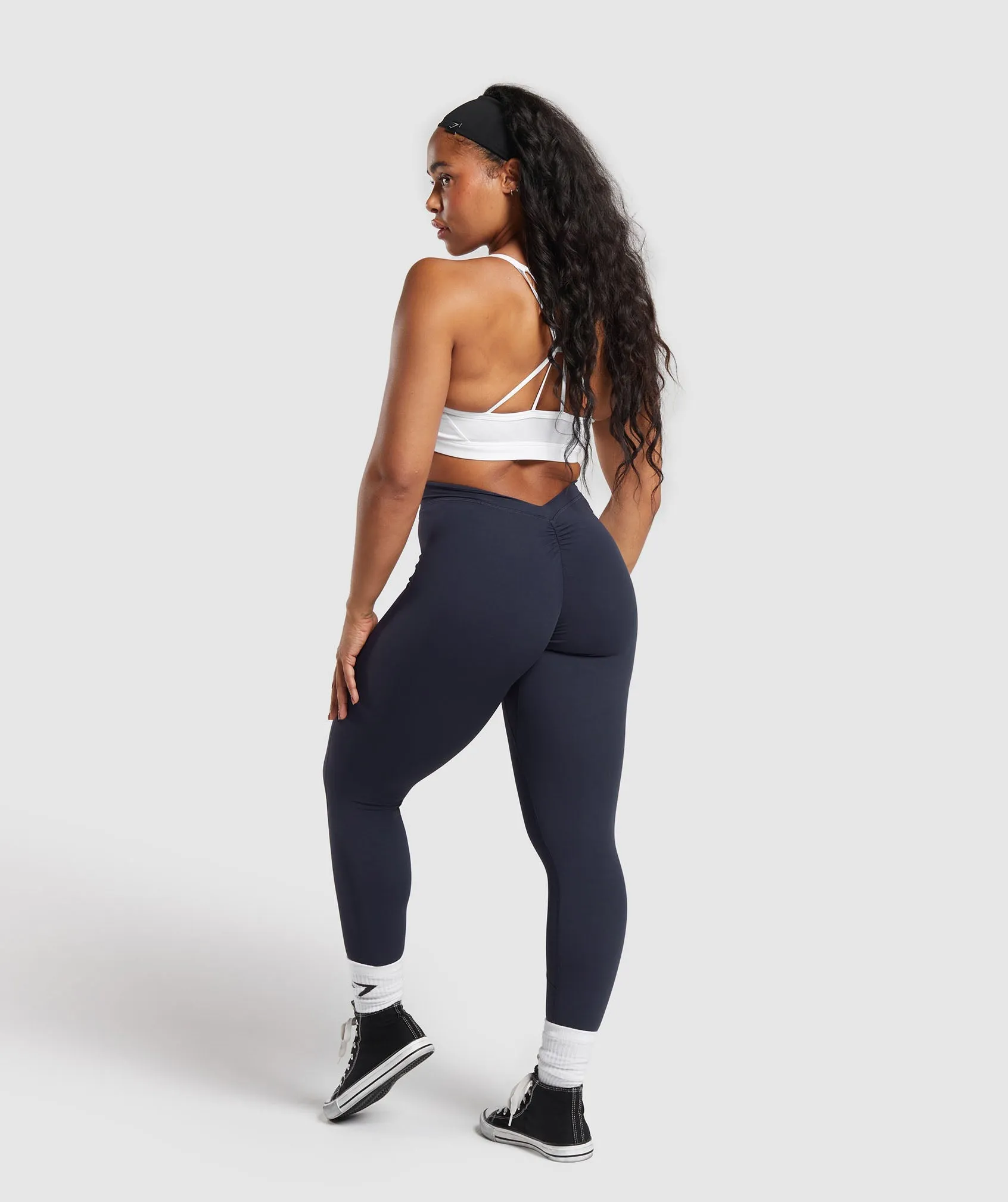 Gymshark Lifting Dipped Waistband Leggings - Heavy Blue