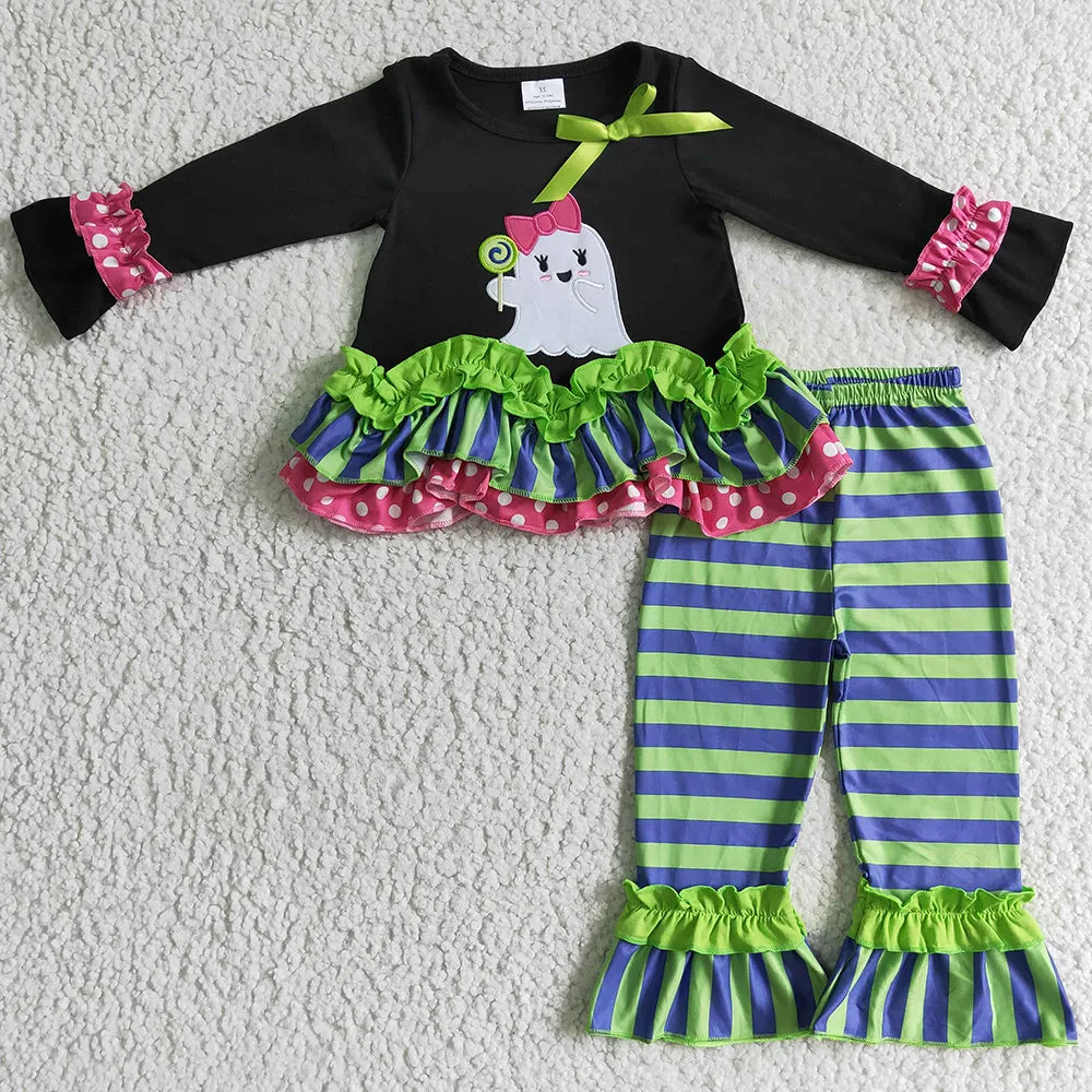 Halloween Boutique Infant Baby Romper Embroidery Jumpsuit LR0132