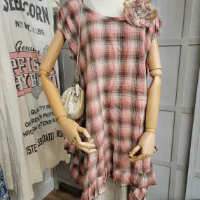 Heart's Desire Clothing - Flutter Top, Rustic Cotton, Plaid