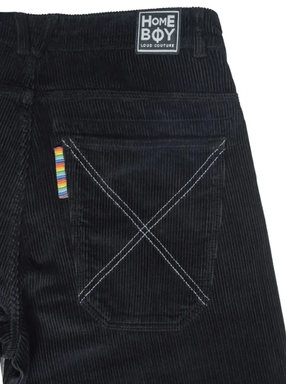 HOMEBOY - X-TRA BAGGY CORD SHORTS - BLACK