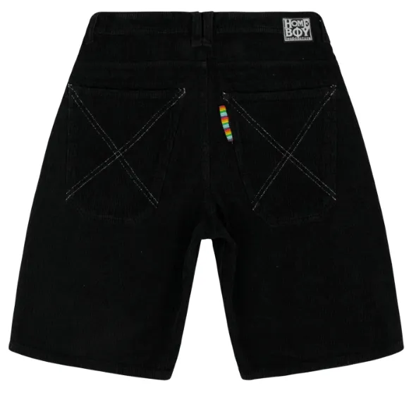 HOMEBOY - X-TRA BAGGY CORD SHORTS - BLACK