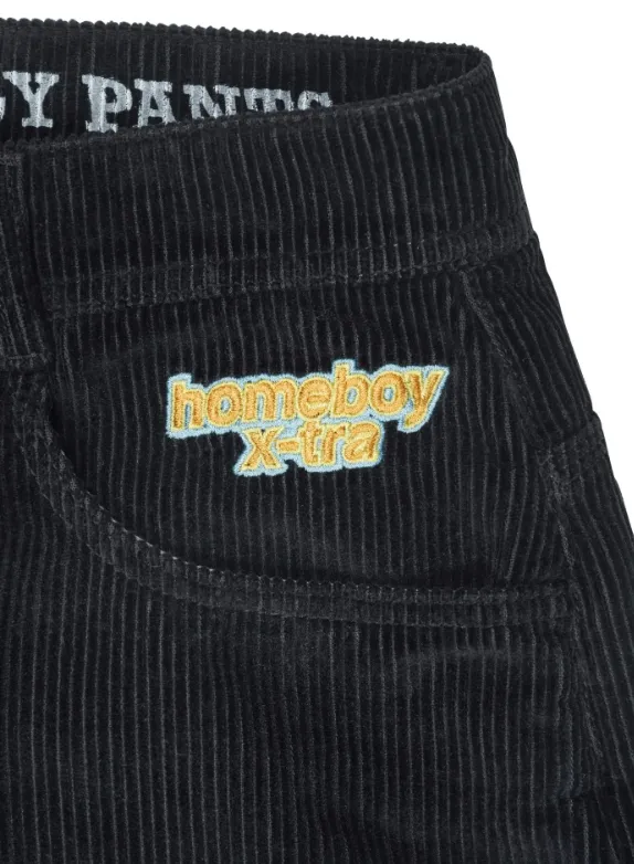 HOMEBOY - X-TRA BAGGY CORD SHORTS - BLACK