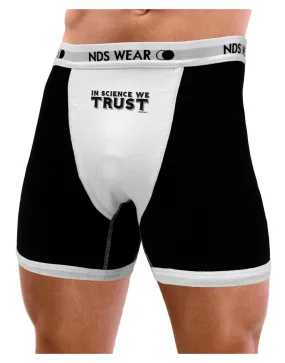 In Science We Trust Text Mens Boxer Brief Underwear