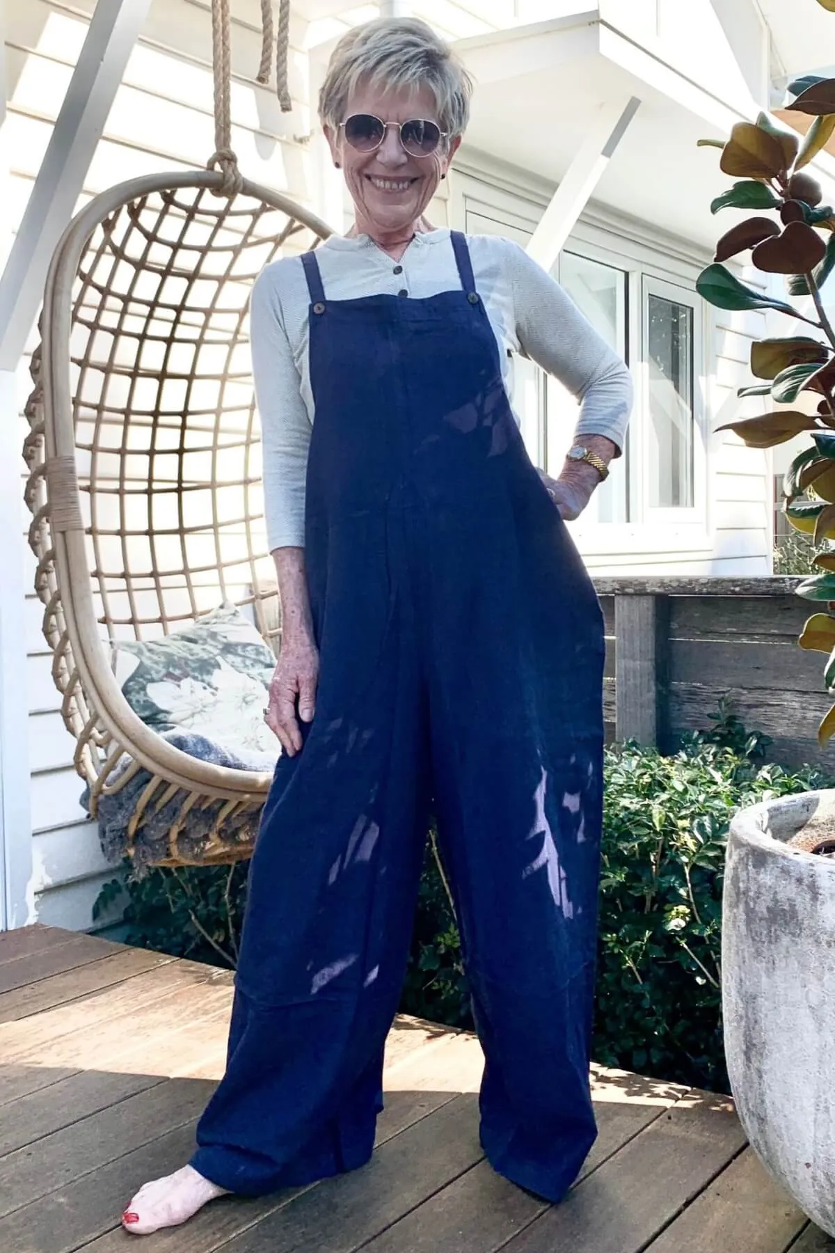 Juanita Overalls Long - Dark Blue