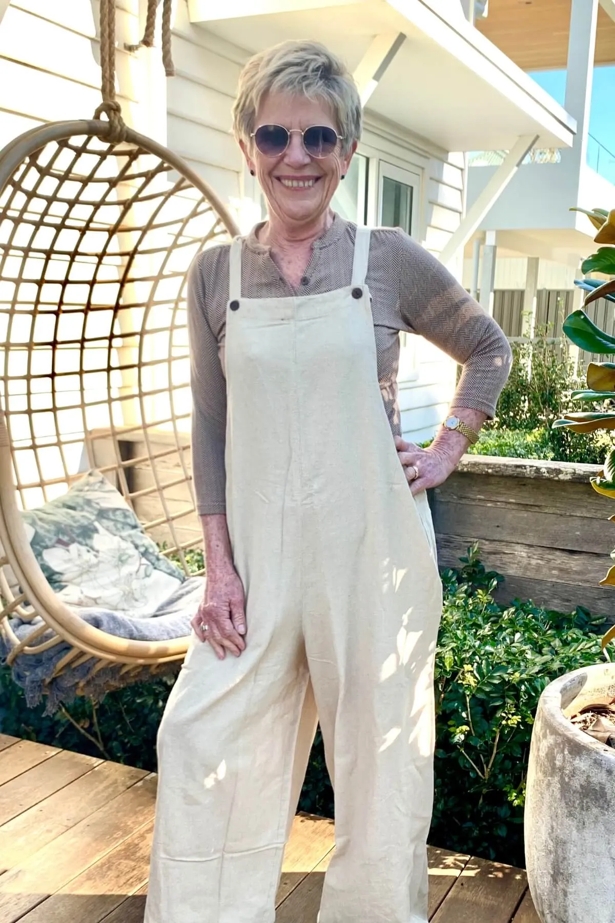 Juanita Overalls Long - Oatmeal