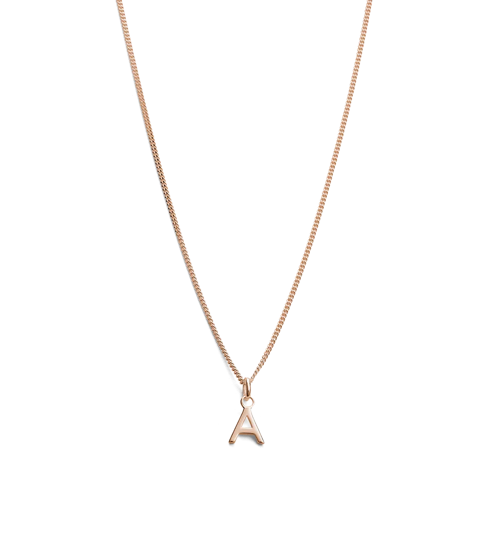 Kirstin Ash Initial Outline A-Z 18K Rose Gold Vermeil