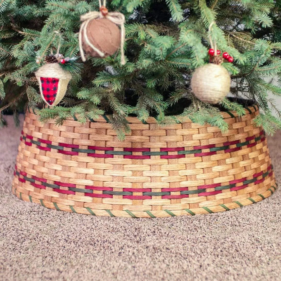 Large Tree Collar | Amish Woven Wicker Basket Christmas Tree Skirt