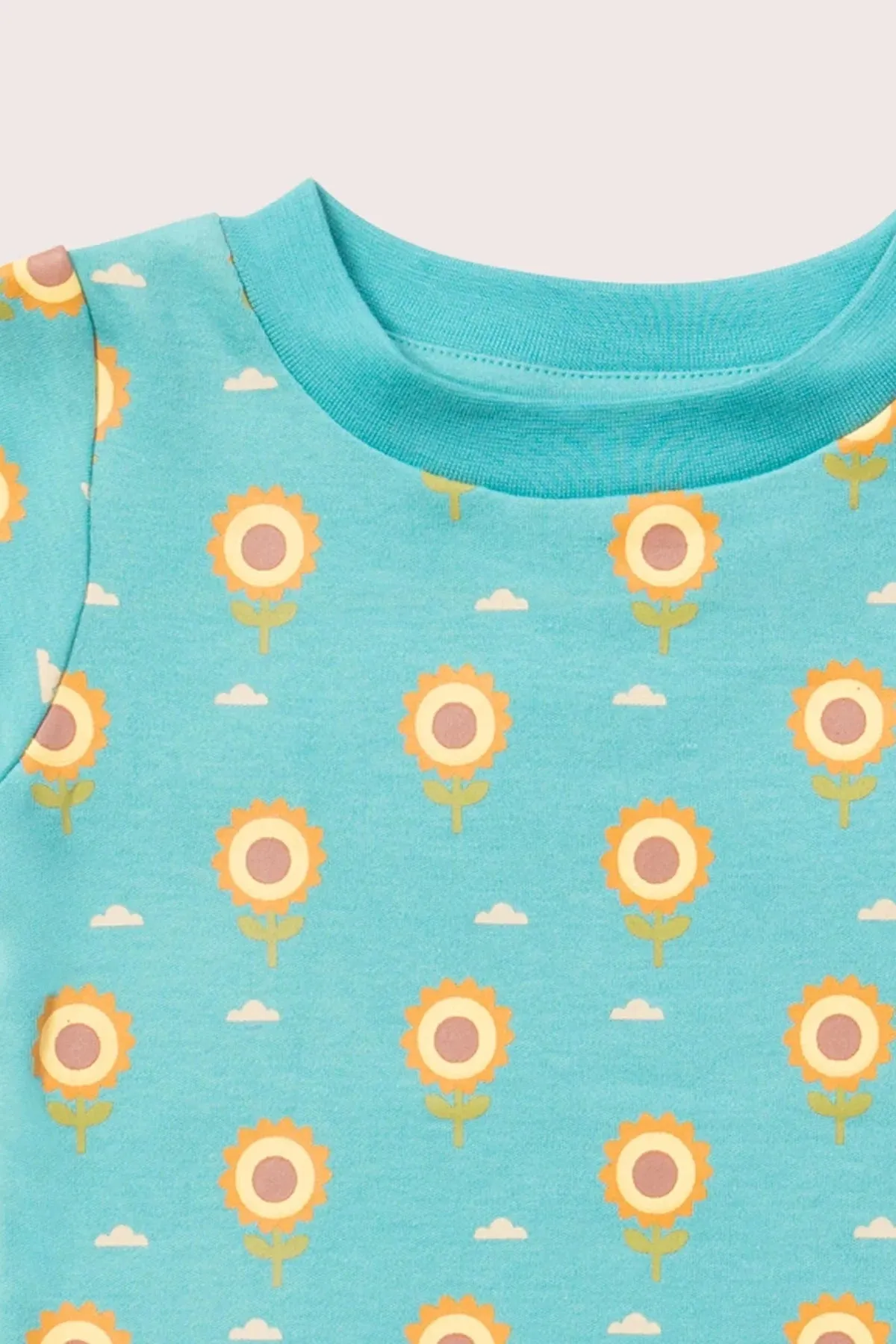 Little Green Radicals Sunflower Short Sleeve T-Shirt - Sunflowers Repeat Print