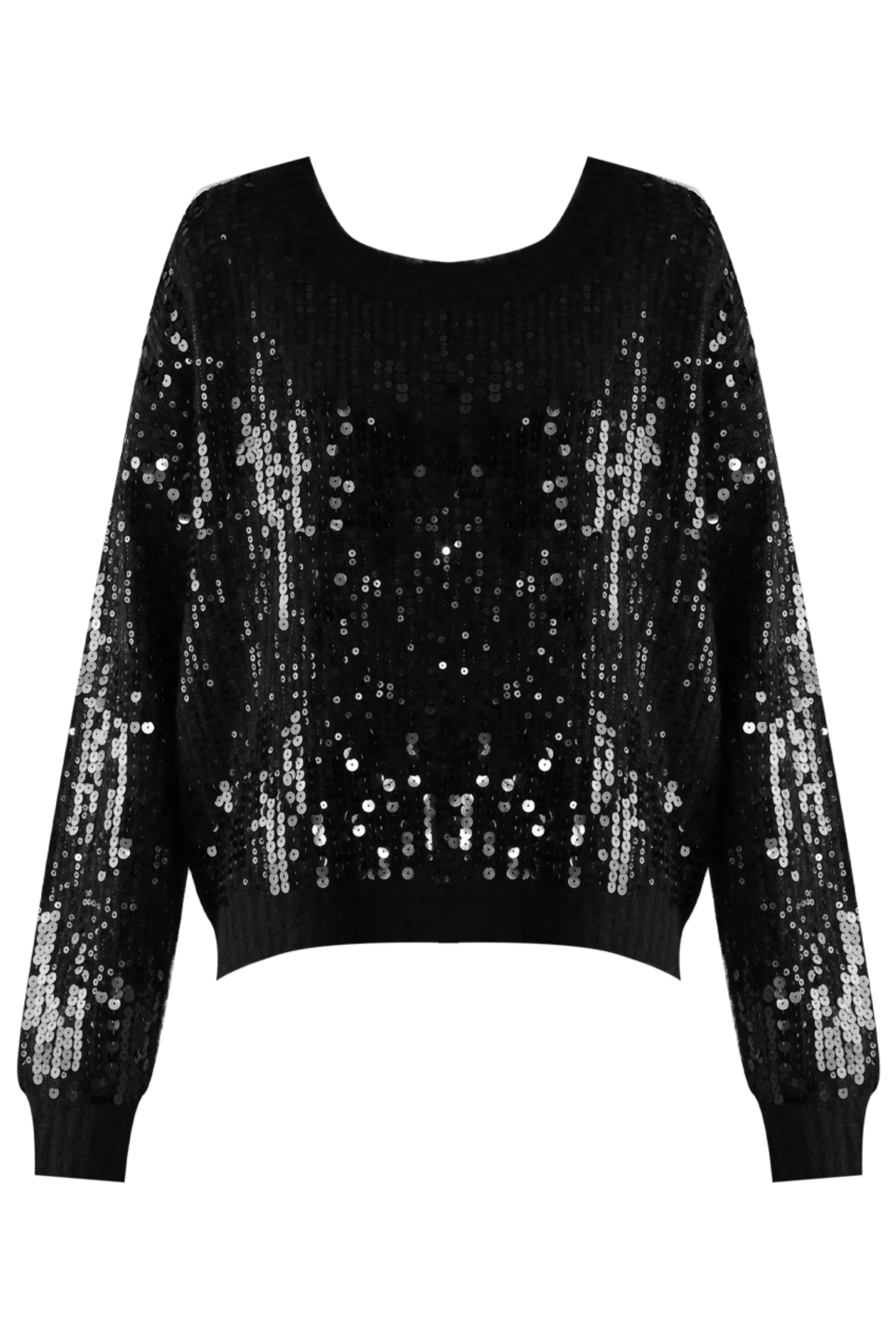 Louise Sequin Jumper | Black