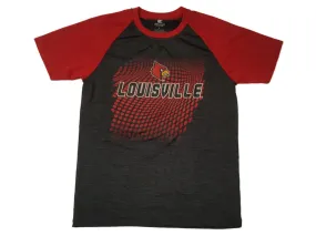 Louisville Cardinals Colosseum YOUTH Boy's Gray Performance SS T-Shirt 16-18 (L)