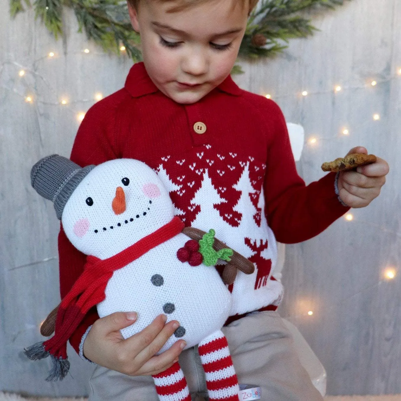 Mac the Snowman Knit Doll