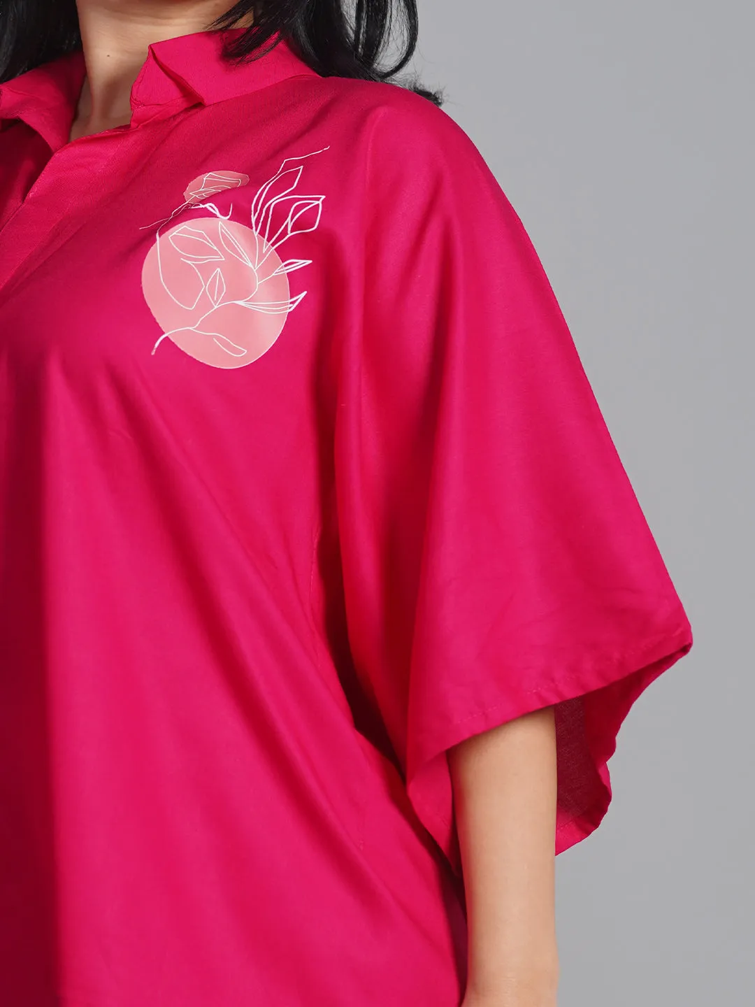 Magenta Kaftan Top - Linearta