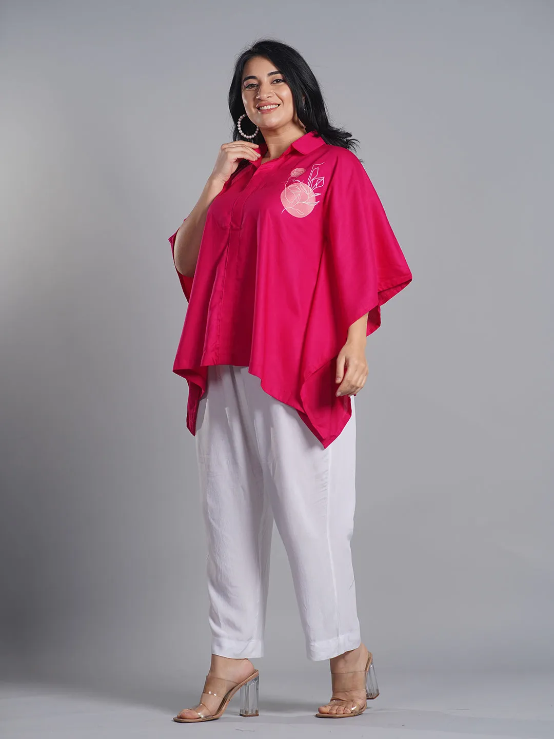 Magenta Kaftan Top - Linearta