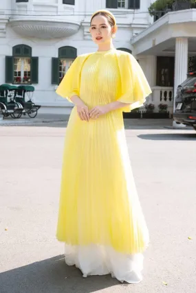 Margaret Tunic Pleated Organza Long Length Ao Dai